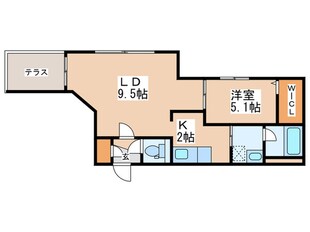 シャトーライフ近代美術館前１の物件間取画像